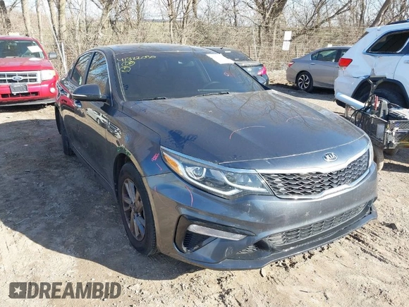 2020 Kia Optima LX with VIN 5XXGT4L31LG384991, listed as a IAAI auction lot 41822050 with 97,604 mi miles. Bid and sale history available at carsss.com. Image 1.
