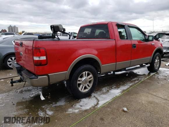 2005 Ford F-150 XLT with VIN 1FTPX12565NB38080, listed as a Copart auction lot 76955064 with 243,198 mi miles and Salvage Title. Bid and sale history available at carsss.com. Image 3.