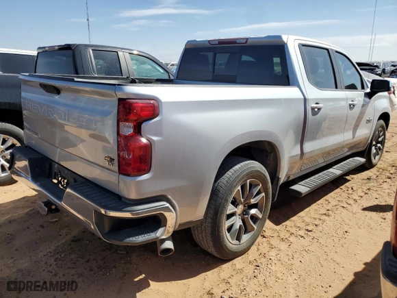 2021 Chevrolet Silverado 1500 LT with VIN 1GCPWCED8MZ335809, listed as a Copart auction lot 43574715 with 37,434 mi miles and Salvage Title. Bid and sale history available at carsss.com. Image 3.