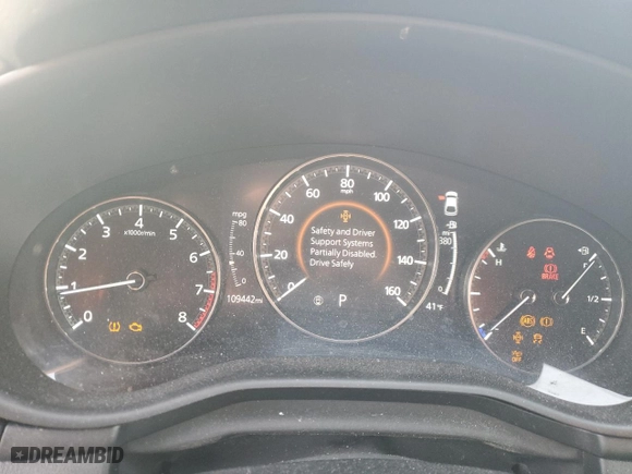 2019 Mazda Mazda3 Hatchback with VIN JM1BPALM3K1108909, listed as a Copart auction lot 44447385 with 109,442 mi miles and Salvage Title. Bid and sale history available at carsss.com. Image 9.