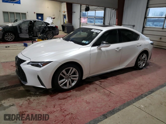 2021 Lexus IS with VIN JTHC81F20M5047119, listed as a Copart auction lot 87602185 with 16,575 mi miles and Salvage Title. Bid and sale history available at carsss.com. Image 1.