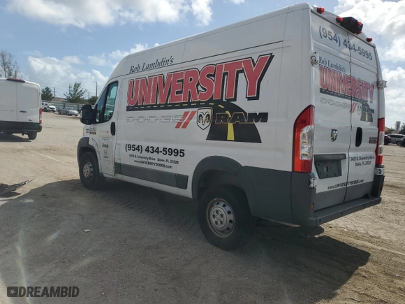 2017 Ram ProMaster Cargo Van with VIN 3C6TRVBG4HE549463, listed as a Copart auction lot 76884934 with 161,198 mi miles and Clean Title. Bid and sale history available at carsss.com. Image 2.