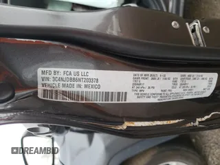 2022 Jeep Compass North with VIN 3C4NJDBB6NT203378, listed as a Copart auction lot 83439544 with 17,014 mi miles and Salvage Title. Bid and sale history available at DreamBid. Image 14.