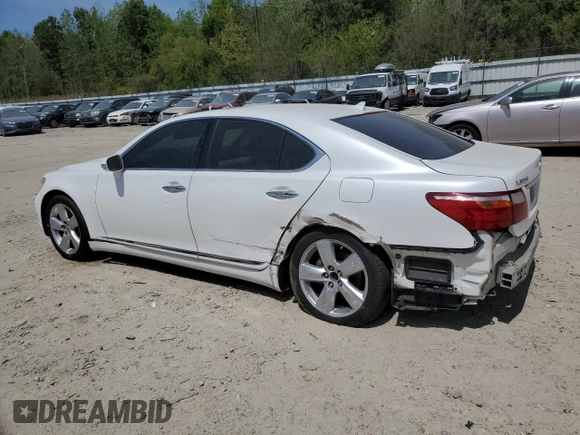 2010 Lexus LS 460 with VIN JTHBL5EF6A5099663, listed as a Copart auction lot 53441535 with Not provided miles and Salvage title. Bid and sale history available at DreamBid. Image 2.