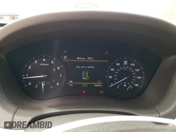 2019 Genesis G80 3.8L with VIN KMHGN4JE8KU295941, listed as a Copart auction lot 44927543 with 33,335 mi miles. Bid and sale history available at carsss.com. Image 9.