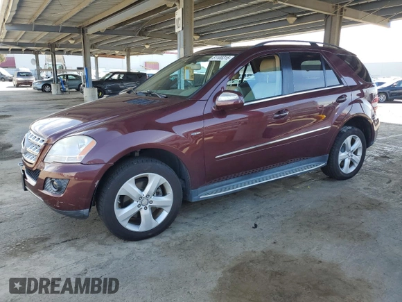 2010 Mercedes-Benz M 350 with VIN 4JGBB2FB7AA615630, listed as a Copart auction lot 51185315 with 168,742 mi miles and Clean Title. Bid and sale history available at DreamBid. Image 1.