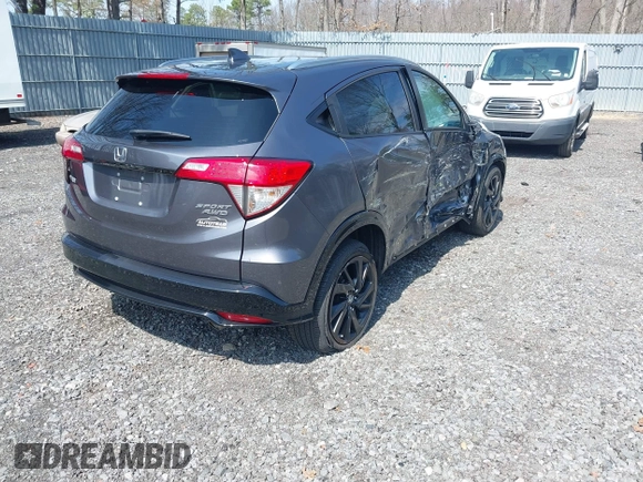 2022 Honda HR-V Sport with VIN 3CZRU6H16NM775705, listed as a IAAI auction lot 42024805 with Not Provided miles and . Bid and sale history available at carsss.com. Image 4.
