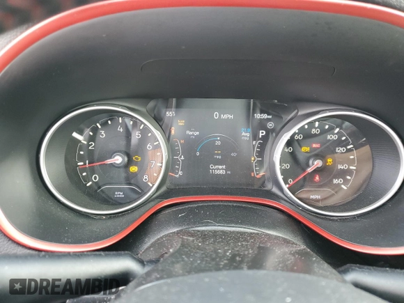 2018 Jeep Compass Trailhawk with VIN 3C4NJDDB9JT451440, listed as a Copart auction lot 47638765 with 115,683 mi miles and Salvage Title. Bid and sale history available at carsss.com. Image 9.