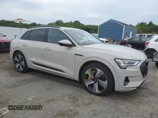 2022 Audi e-tron Premium Plus with VIN WA1LAAGE5NB009526, listed as a Copart auction lot 63073355 with 46,142 mi miles and Salvage title. Bid and sale history available at DreamBid. Image 4.