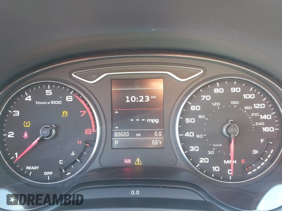 2016 Audi A3 2.0T Premium with VIN WAU78LFF9G1111894, listed as a IAAI auction lot 41758414 with 80,600 mi miles. Bid and sale history available at carsss.com. Image 15.