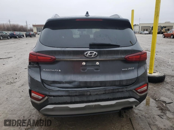2020 Hyundai Santa Fe Limited with VIN 5NMS5CAA9LH217487, listed as a Copart auction lot 43369255 with 52,798 mi miles and Salvage Title. Bid and sale history available at carsss.com. Image 6.