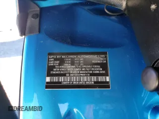 2023 McLaren Artura z VIN SBM16AEA2PW001739, wystawiony jako Copart lot #81910384 z przebiegiem 3871 mil mil oraz Szkody całkowita. Historia ofert i sprzedaży dostępna na DreamBid. Obrazek 13.