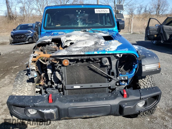 2022 Jeep Wrangler Unlimited Rubicon with VIN 1C4JJXFM7NW237044, listed as a Copart auction lot 51639825 with Not provided miles and Salvage title. Bid and sale history available at DreamBid. Image 5.