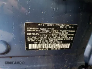 2019 Subaru Forester Premium z VIN JF2SKAEC6KH524156, wystawiony jako Copart lot #62279625 z przebiegiem Nie podano mil oraz Szkoda całkowita • Salvage title. Historia ofert i sprzedaży dostępna na DreamBid. Obrazek 13.
