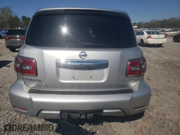 2018 Nissan Armada Platinum with VIN JN8AY2NE8J9730351, listed as a Copart auction lot 50538815 with 114,841 mi miles and Salvage Title. Bid and sale history available at carsss.com. Image 6.