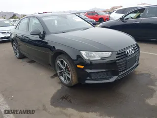 2019 Audi A4 Premium with VIN WAUGMAF45KN021738, listed as a IAAI auction lot 41583455 with 53,337 mi miles. Bid and sale history available at carsss.com. Image 1.