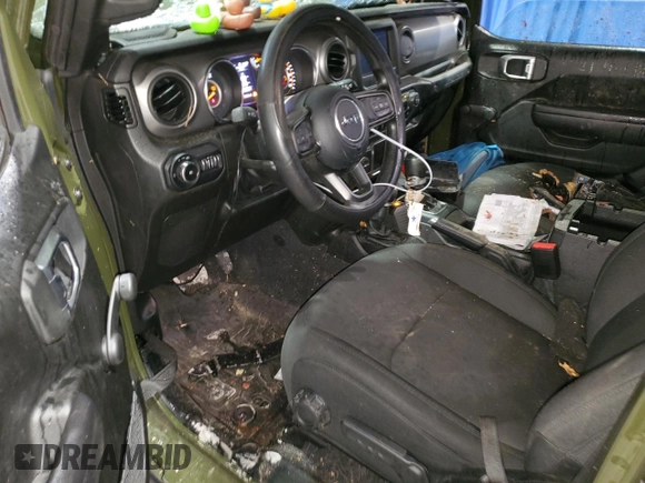 2022 Jeep Wrangler Unlimited Sport S with VIN 1C4HJXDN2NW132471, listed as a Copart auction lot 72798144 with 39,106 mi miles and Non Repairable. Bid and sale history available at carsss.com. Image 8.