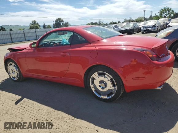 2002 Lexus SC 430 with VIN JTHFN48Y820020477, listed as a Copart auction lot 52560685 with 61,048 mi miles and Salvage Title. Bid and sale history available at DreamBid. Image 2.