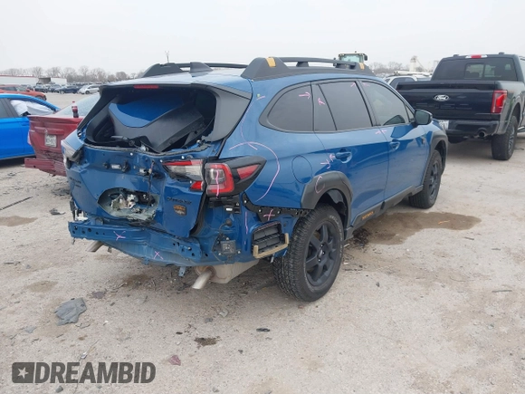 2023 Subaru Outback Wilderness with VIN 4S4BTGUD6P3174990, listed as a IAAI auction lot 41726816 with 15,317 mi miles and . Bid and sale history available at DreamBid. Image 4.