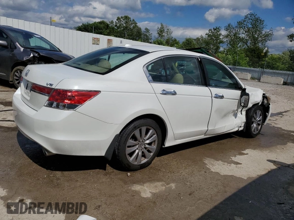 2011 Honda Accord EX-L with VIN 1HGCP3F85BA030486, listed as a Copart auction lot 57491725 with 67,487 mi miles and Non repairable. Bid and sale history available at DreamBid. Image 3.