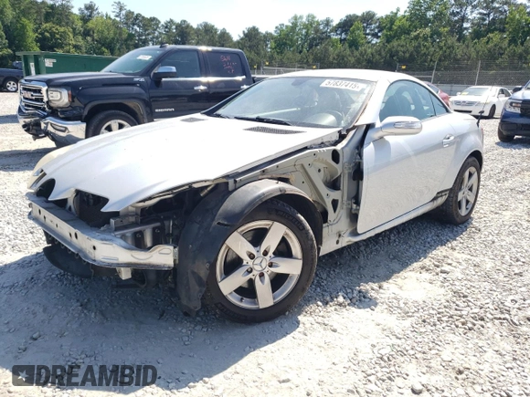 2007 Mercedes-Benz SLK 280 with VIN WDBWK54F47F158590, listed as a Copart auction lot 57837415 with 128,259 mi miles and Salvage title. Bid and sale history available at DreamBid. Image 1.