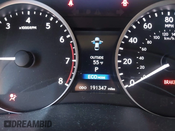 2014 Lexus ES 350 with VIN JTHBK1GG6E2087733, listed as a IAAI auction lot 41872498 with 191,347 mi miles. Bid and sale history available at carsss.com. Image 15.