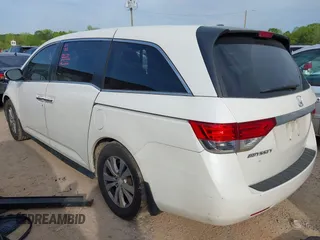 2015 Honda Odyssey EX-L z VIN 5FNRL5H61FB055684, wystawiony jako IAAI lot #42013480 z przebiegiem 221 381 mil mil oraz . Historia ofert i sprzedaży dostępna na DreamBid. Obrazek 3.