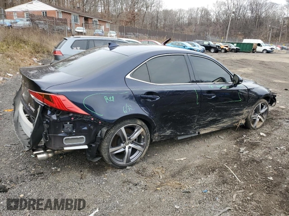 2018 Lexus IS with VIN JTHC81D2XJ5029211, listed as a Copart auction lot 84718274 with 28,290 mi miles and Salvage Title. Bid and sale history available at carsss.com. Image 3.