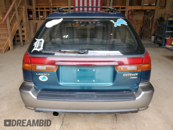 1999 Subaru Legacy Outback with VIN 4S3BG685XX7634327, listed as a Copart auction lot 57334825 with 125,342 mi miles and Clean title. Bid and sale history available at DreamBid. Image 6.