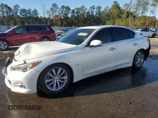2016 Infiniti Q50 Premium with VIN JN1EV7AP9GM301870, listed as a Copart auction lot 83216824 with 162,498 mi miles and Salvage title. Bid and sale history available at DreamBid. Image 1.