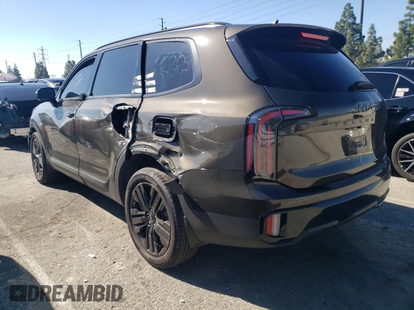 2023 Kia Telluride SX X-Line with VIN 5XYP5DGC8PG333753, listed as a Copart auction lot 43980934 with 12,673 mi miles and Salvage title. Bid and sale history available at DreamBid. Image 2.