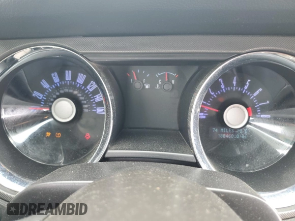 2012 Ford Mustang V6 with VIN 1ZVBP8EMXC5257153, listed as a Copart auction lot 58206405 with 188,460 mi miles and Salvage title. Bid and sale history available at DreamBid. Image 9.