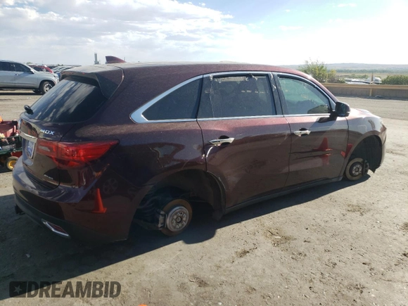 2014 Acura MDX Technology with VIN 5FRYD4H41EB035871, listed as a Copart auction lot 60826125 with Not provided miles and Non repairable. Bid and sale history available at DreamBid. Image 3.