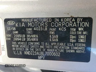 2020 Kia Soul S with VIN KNDJ23AU8L7000602, listed as a Copart auction lot 43921845 with 130,638 mi miles and Salvage Title. Bid and sale history available at carsss.com. Image 14.