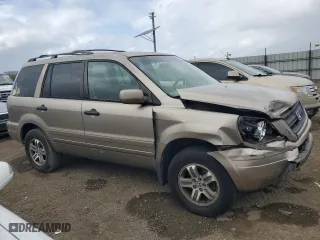 2004 Honda Pilot EX with VIN 2HKYF18604H616337, listed as a Copart auction lot 48923445 with 222,022 mi miles and Salvage Title. Bid and sale history available at carsss.com. Image 4.