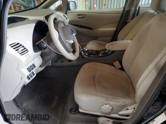 2011 Nissan LEAF SL-e with VIN JN1AZ0CP0BT008767, listed as a Copart auction lot 49310855 with 125,719 mi miles and Salvage Title. Bid and sale history available at carsss.com. Image 7.
