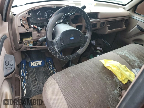 1993 Ford F-150 with VIN 1FTEX15N8PKB33583, listed as a Copart auction lot 89365335 with 0 mi miles and Salvage Title. Bid and sale history available at carsss.com. Image 8.