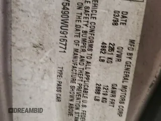 1998 Cadillac Seville STS z VIN 1G6KY5490WU916771, wystawiony jako Copart lot #58699555 z przebiegiem 129 944 mil mil oraz Nie do naprawy. Historia ofert i sprzedaży dostępna na DreamBid. Obrazek 12.