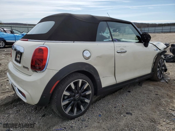 2019 MINI Convertible Cooper S with VIN WMWWG9C51K3E39856, listed as a Copart auction lot 50125435 with 41,040 mi miles and Salvage Title. Bid and sale history available at carsss.com. Image 3.