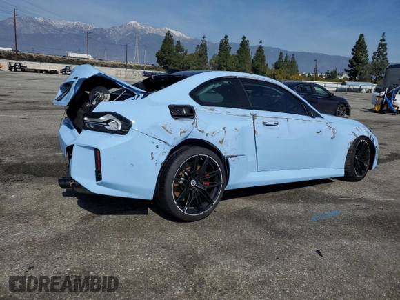 2024 BMW M2 with VIN 3MF13DM03R8D87379, listed as a Copart auction lot 45768905 with 12,388 mi miles and Salvage Title. Bid and sale history available at carsss.com. Image 3.