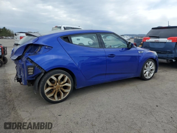 2013 Hyundai Veloster w/Black Int with VIN KMHTC6AD6DU110893, listed as a Copart auction lot 52685095 with 181,504 mi miles and Salvage Title. Bid and sale history available at carsss.com. Image 3.