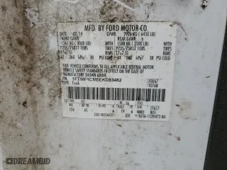 2014 Ford F-150 XL with VIN 1FTMF1CM5EKD83482, listed as a Copart auction lot 43123885 with 0 mi miles and Salvage Title. Bid and sale history available at carsss.com. Image 12.