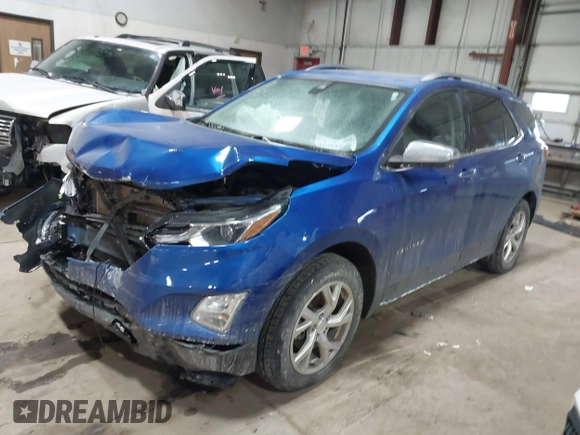 2019 Chevrolet Equinox Premier with VIN 3GNAXXEV9KS587461, listed as a IAAI auction lot 41368140 with 110,408 mi miles and . Bid and sale history available at DreamBid. Image 2.