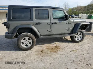 2018 Jeep Wrangler Unlimited Sport z VIN 1C4HJXDN5JW267700, wystawiony jako Copart lot #53298585 z przebiegiem 81 543 mil mil oraz Szkoda całkowita • Salvage title. Historia ofert i sprzedaży dostępna na DreamBid. Obrazek 3.