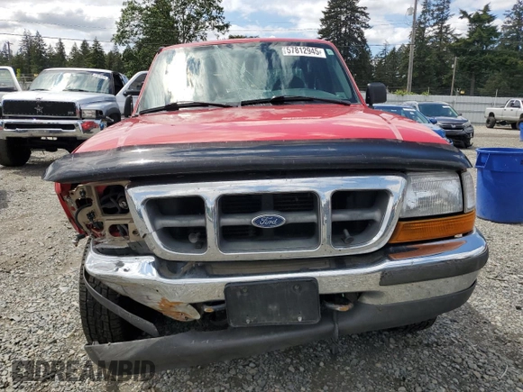2000 Ford Ranger XL with VIN 1FTZR15V4YPB50851, listed as a Copart auction lot 57812945 with 99,290 mi miles and Salvage title. Bid and sale history available at DreamBid. Image 5.