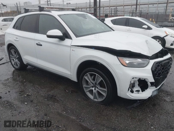 2025 Audi Q5 S line Premium z VIN WA1GAAFY2S2029189, wystawiony jako IAAI lot #41576981 z przebiegiem 1595 mil mil oraz . Historia ofert i sprzedaży dostępna na DreamBid. Obrazek 1.