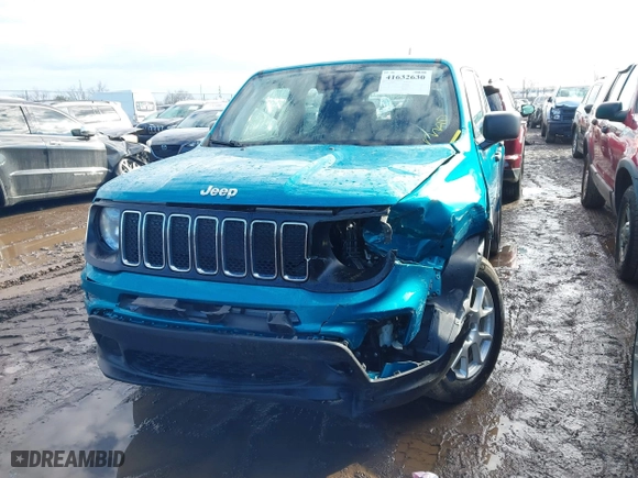 2019 Jeep Renegade Sport with VIN ZACNJBAB7KPK34175, listed as a IAAI auction lot 41632630 with 111,185 mi miles. Bid and sale history available at carsss.com. Image 6.