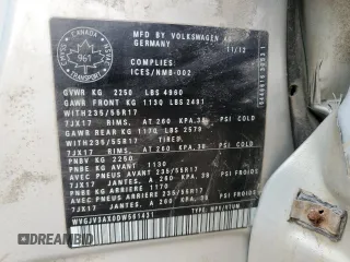 2013 Volkswagen Tiguan S with VIN WVGJV3AX0DW561431, listed as a Copart auction lot 55918795 with 246,907 mi miles and Salvage title. Bid and sale history available at DreamBid. Image 12.