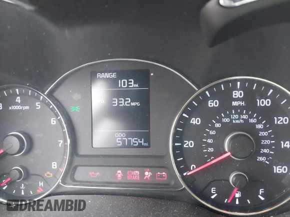 2016 Kia Forte LX with VIN KNAFK4A60G5446108, listed as a IAAI auction lot 41604040 with 57,754 mi miles. Bid and sale history available at carsss.com. Image 7.