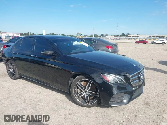 2019 Mercedes-Benz E-Class E 300 with VIN WDDZF4JB9KA586634, listed as a IAAI auction lot 41685266 with 97,296 mi miles. Bid and sale history available at carsss.com. Image 1.